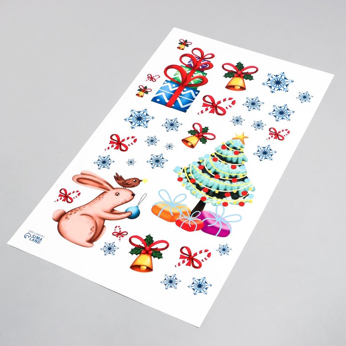 Интерьерная наклейка «Новогодний переполох», 30×50 см