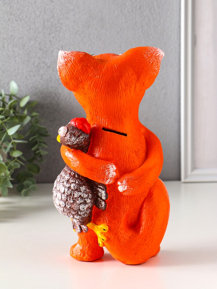 Копилка для денег «Хитрый лис», гипс, 25×13.5×13.5 см