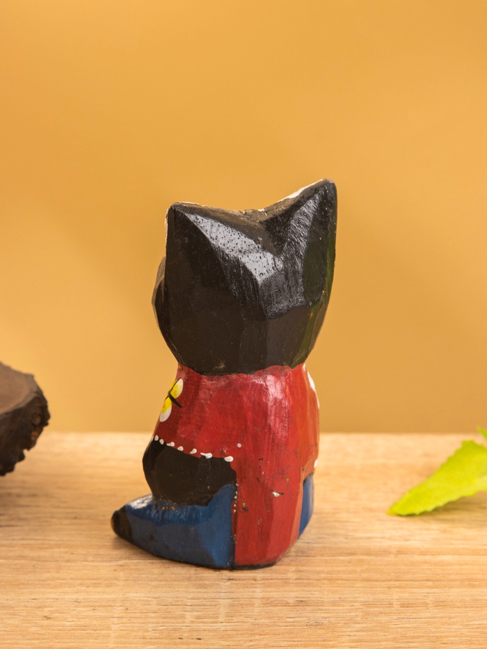 Сувенир интерьерный «Котики», 5×5×8 см, дерево, чёрный