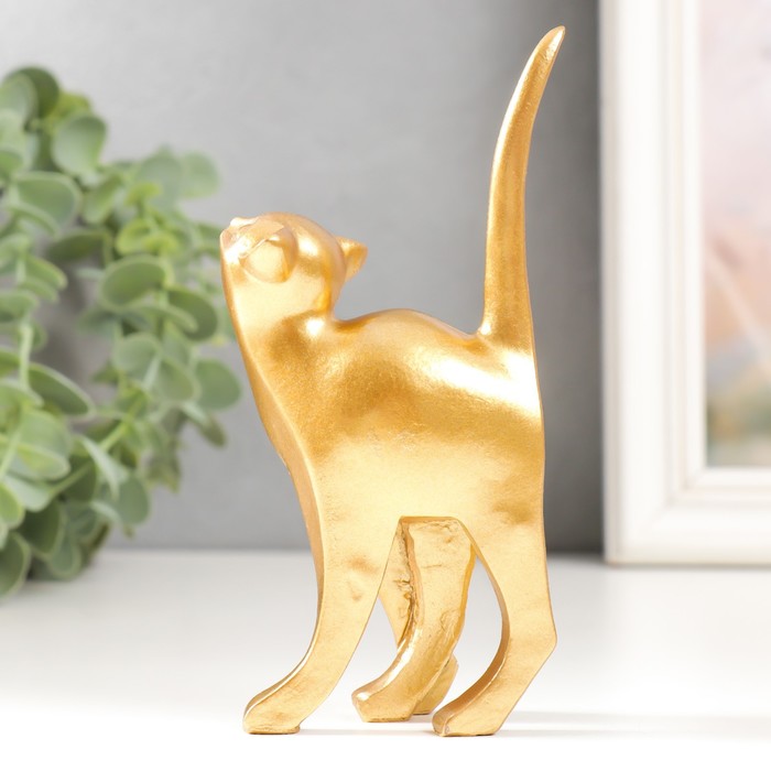 Фигурка полистоун «Золотая кошечка», 3.4×6×13 см