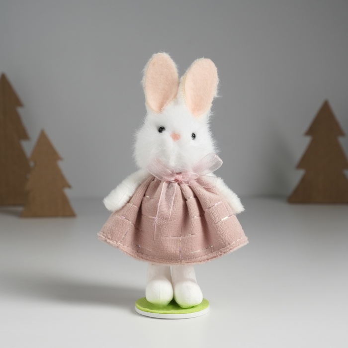 Фигурка «Зайка в розовом платьишке», 5.5×7×13.5 см