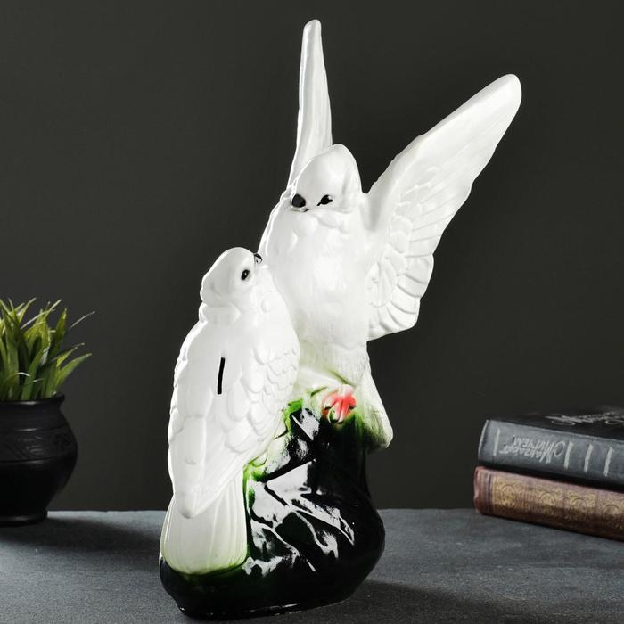 Копилка для денег «Два голубя», гипс, 37 см