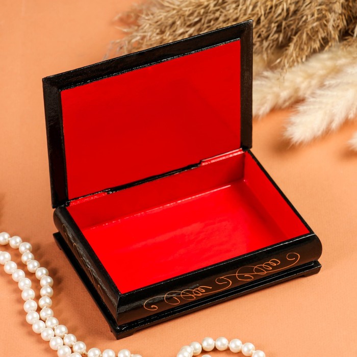 Шкатулка для украшений «Жар-Птица», 10×14 см, лаковая миниатюра