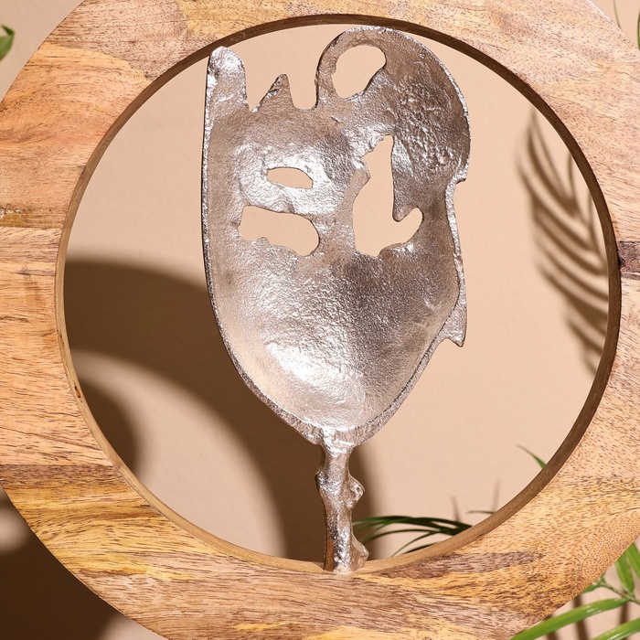 Сувенир интерьерный в деревянном кольце «Маска», 30×8×33 см