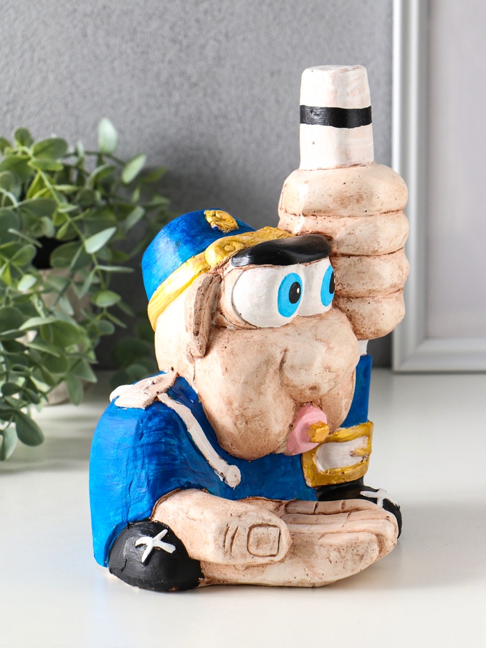 Копилка для денег «Добрый гаишник», гипс, 22.5×18×15 см