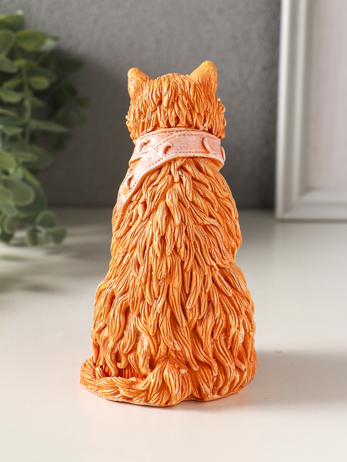 Фигурка гипс «Йольский КОТ», с мешком монет, 13×9×7 см, рыжий