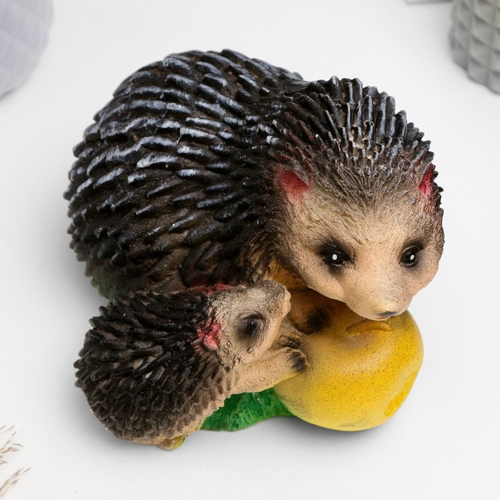 Копилка для денег «Два ежика», гипс, 18×15×14 см