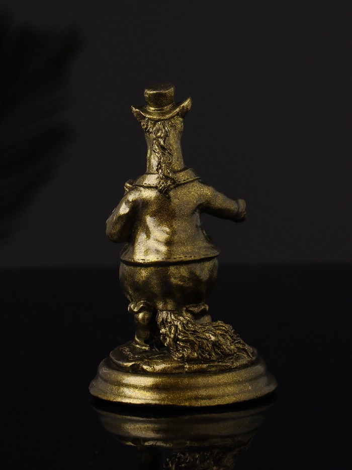 Фигурка гипс «Конь на пьедестале», 9.5 см, латунь