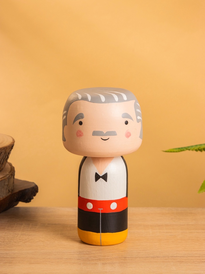 Японская кукла кокеши «Альфред», 7.5×8×16 см