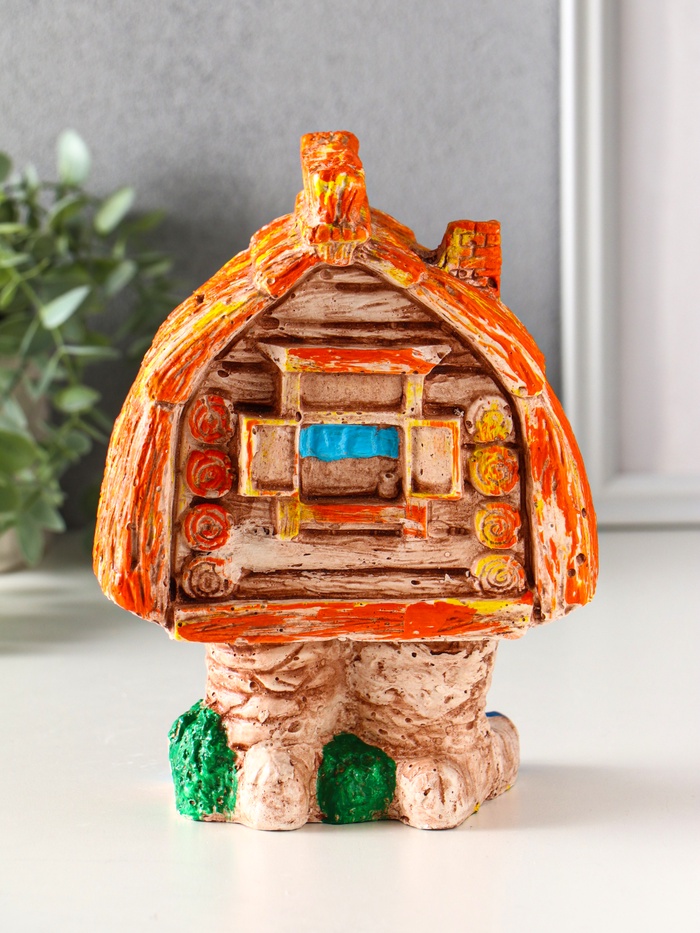 Копилка для денег «Избушка на курьих ножках», гипс, 20×14.5×10 см