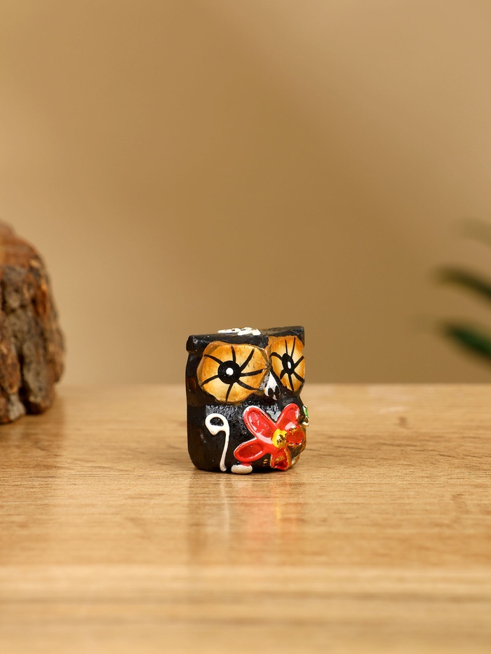 Набор сувенирный «Совята», h=4 см, h=3 см, h=2 см, дерево, чёрный