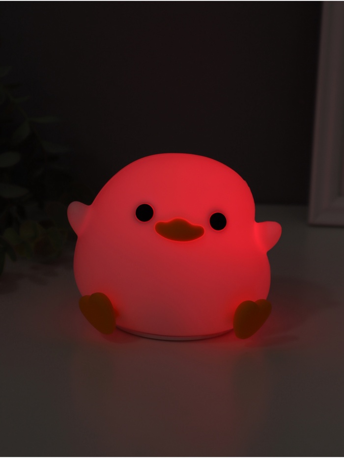 Фигурка светящаяся RISALUX «Утенок», 2 Вт, LED-ночник антистресс, USB, 10×12×9.5 см
