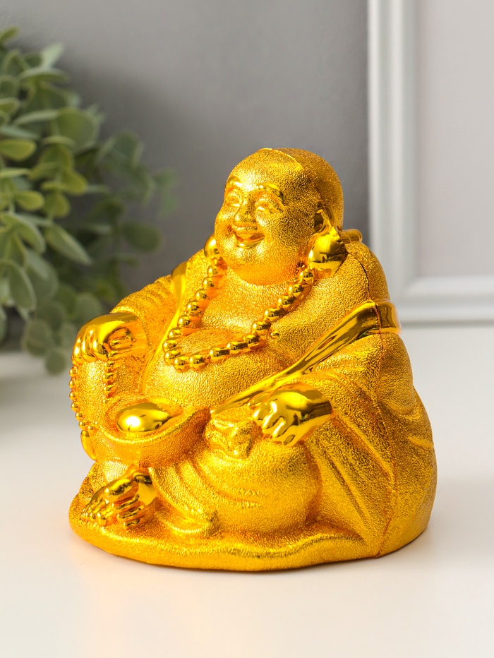 Копилка для денег «Золотой Хотей», пластик, 12×10.5×12 см