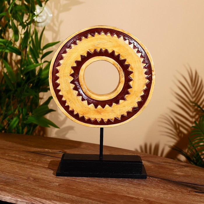 Декор на подставке «Кольцо», 25×9×36 см, дерево албезия