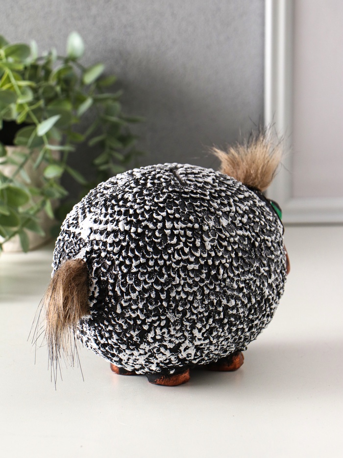 Копилка для денег «Овечка», гипс, 12.5×17.5×12.5 см, серый