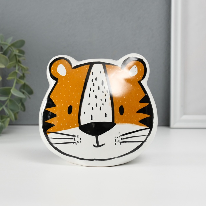 Копилка для денег «Милый тигрёнок», керамика, 8.8×13×11.8 см
