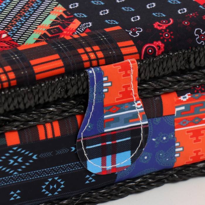 Шкатулка для рукоделия и шитья «Пэчворк. Узоры», хранение ниток, иголок, мелочи, 18×12×9.5 см