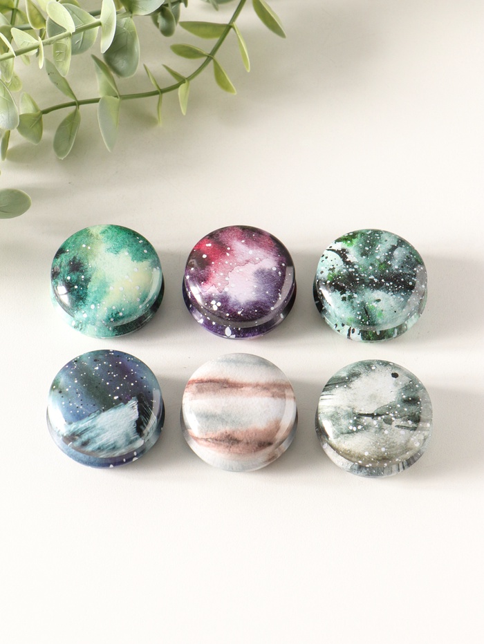 Набор шкатулок для украшений «Стихии», 12 шт., мини, металл, круглая, 4×4×2 см