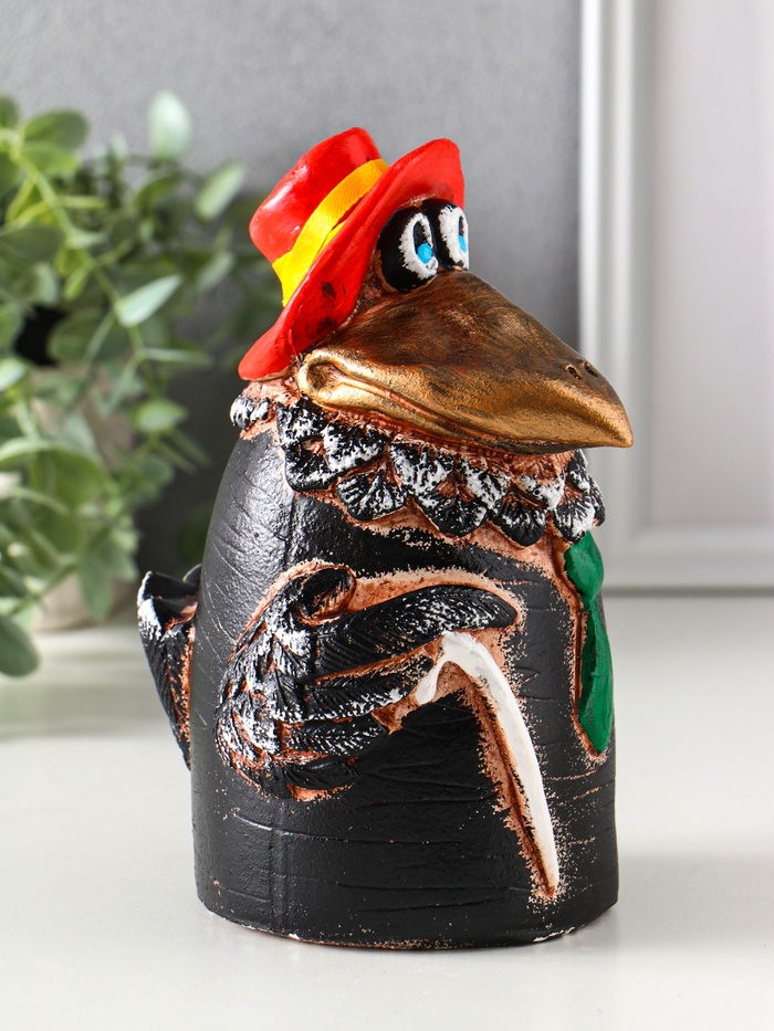 Копилка для денег «Ворон», гипс, 18×12×13 см