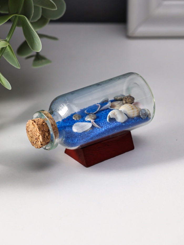 Фигурка «Сувенир в бутылке. Ракушки», 6×2.5×3.5 см, МИКС