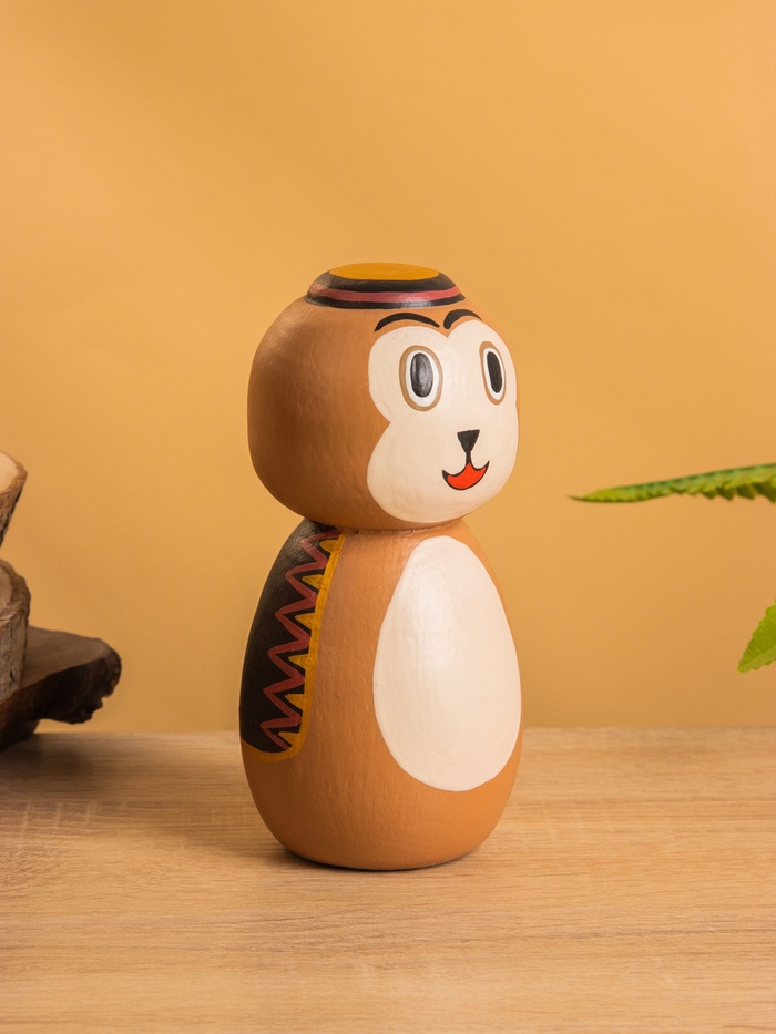 Японская кукла кокеши «Медвежонок», 7×7.5×15 см