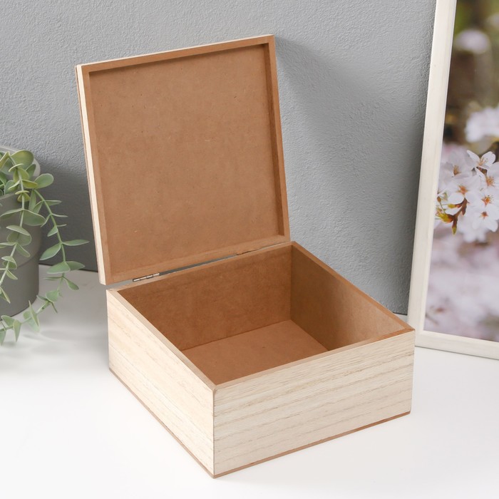 Шкатулка для украшений «Полевые растения», дерево, 18×18×9 см