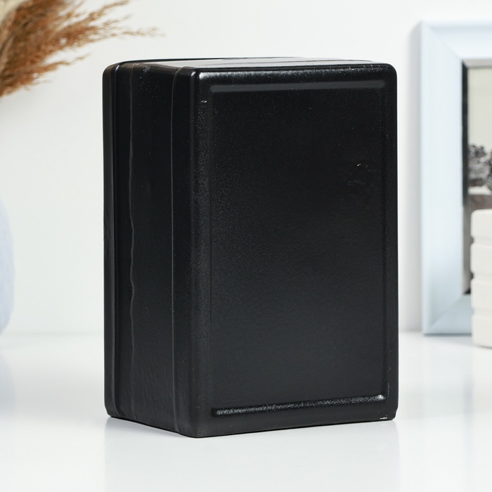 Копилка для денег «Сейф», гипс, чёрный, 12×10×18 см