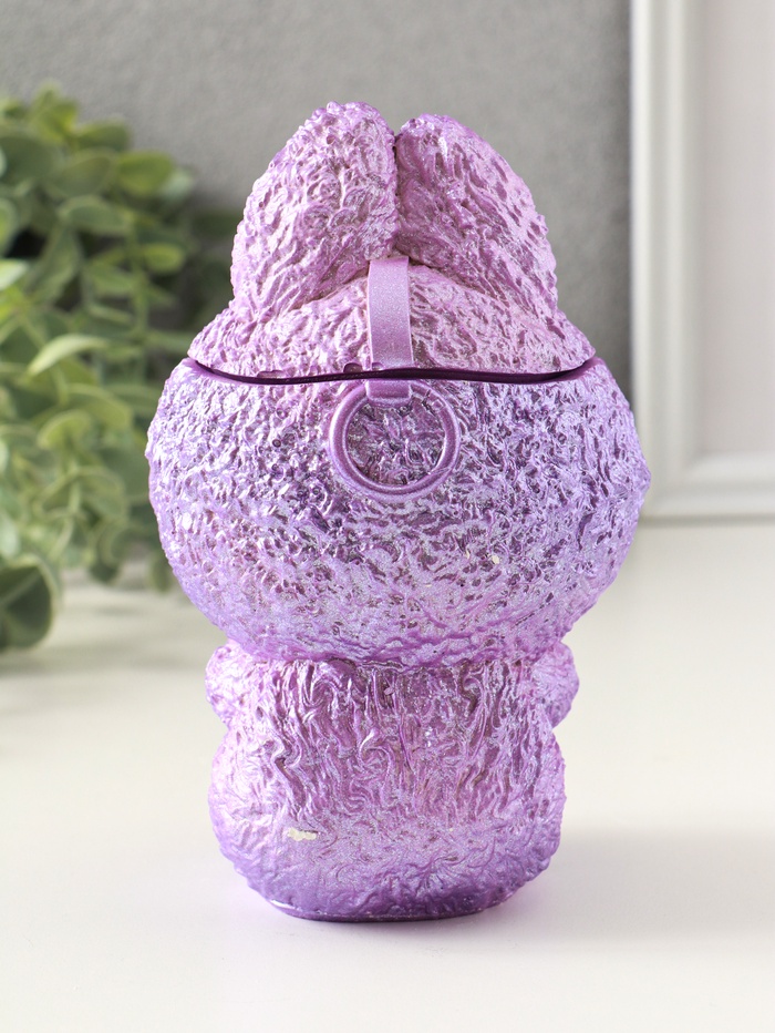 Шкатулка для украшений «Чудик с банкой» 15×8 см, сиреневый