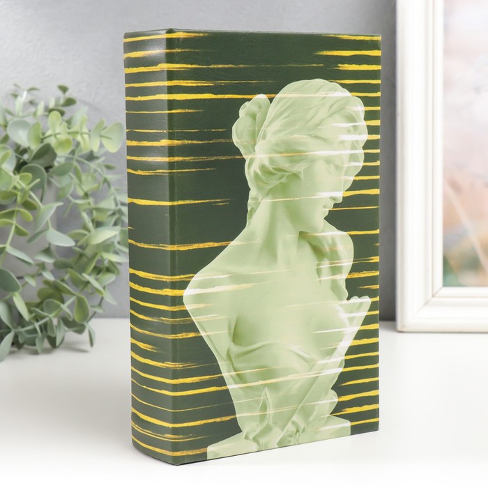 Шкатулка книга - сейф «Бюст девушки», дерево, искусственная кожа, 21×13×5 см