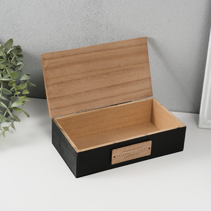 Шкатулка для украшений «Релакс и наслаждение», дерево, 12×22×6.5 см