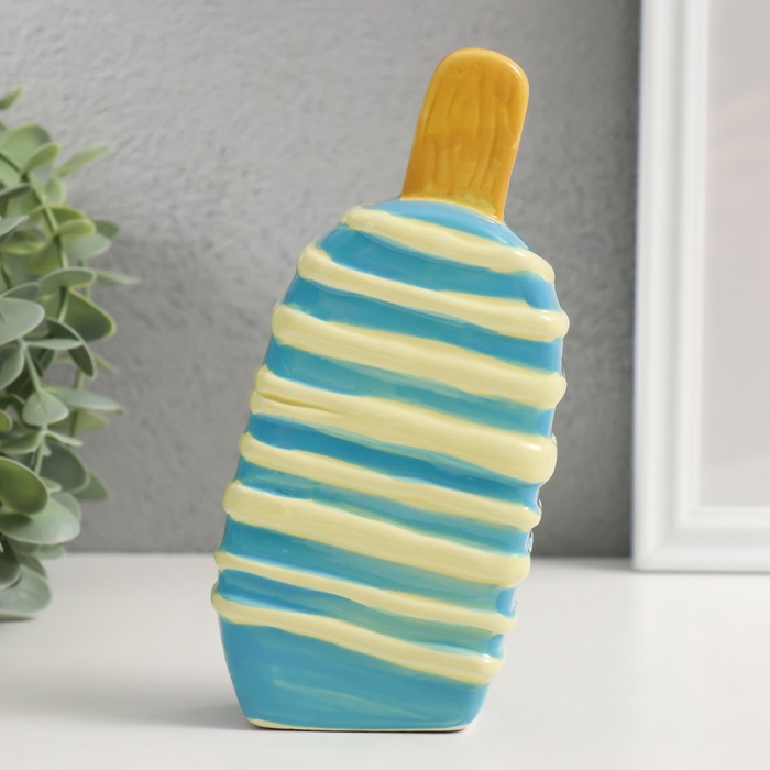 Копилка для денег «Подтаявшее эскимо», керамика, 8.2×3.8×15.5 см