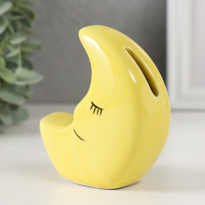 Копилка для денег «Спящий месяц», керамика, 9.5×4×10 см