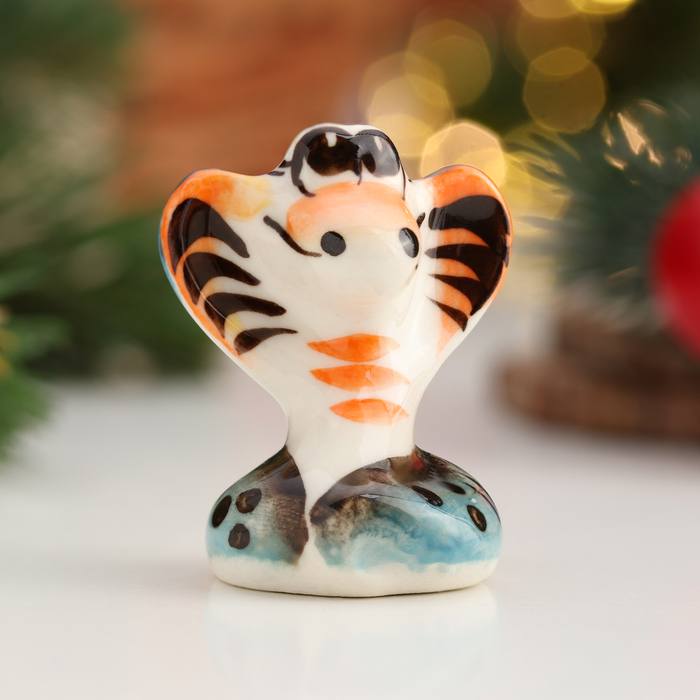 Фигурка фарфор гжель «Змей Гоша», цветная, 4 см