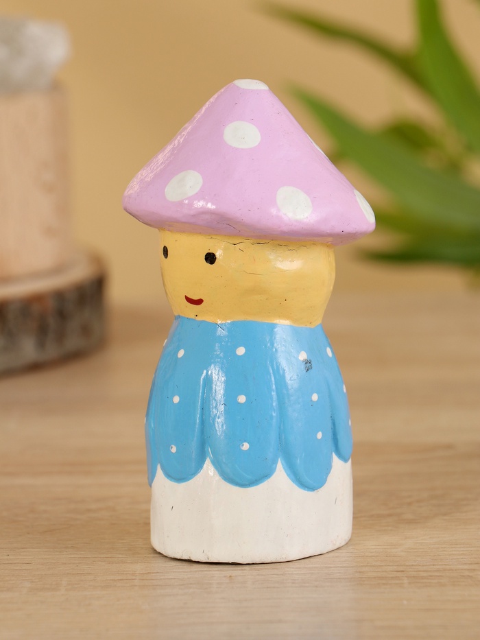 Сувенир «Гномик», 5.5×5.5×10 см, дерево, сиренево-голубой