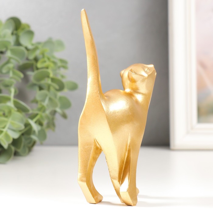Фигурка полистоун «Золотая кошечка», 3.4×6×13 см