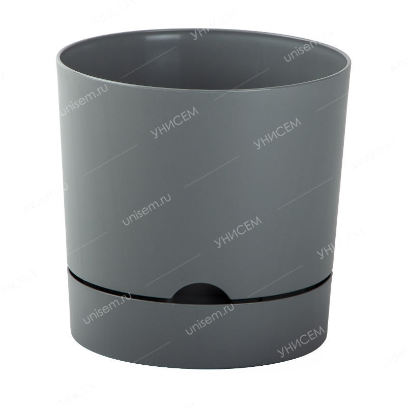 Горшок Гранд 17л D30 серый-муссон с поддоном (уп.1)