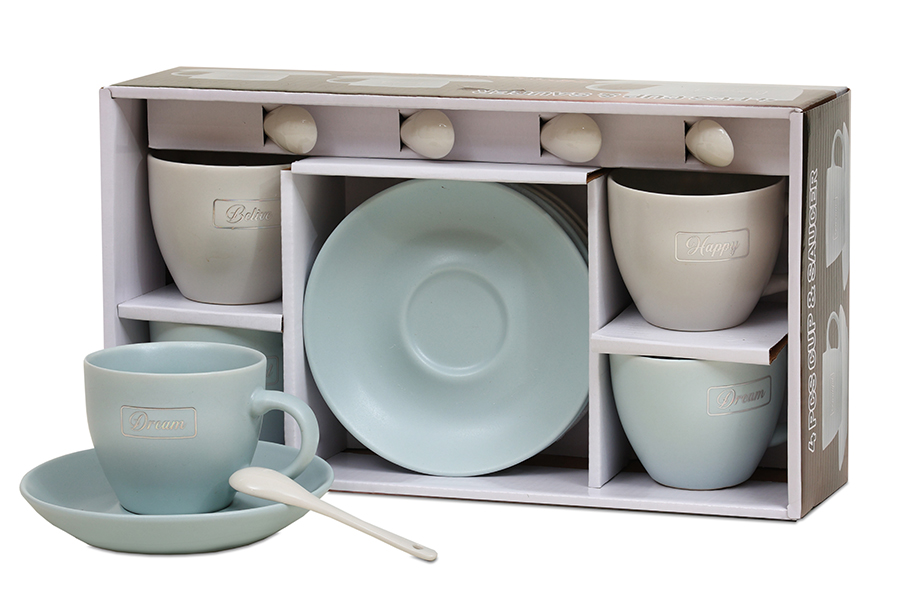 Набор чайный 12пр 180мл с ложками п/уп Элитный вкус (уп.8)