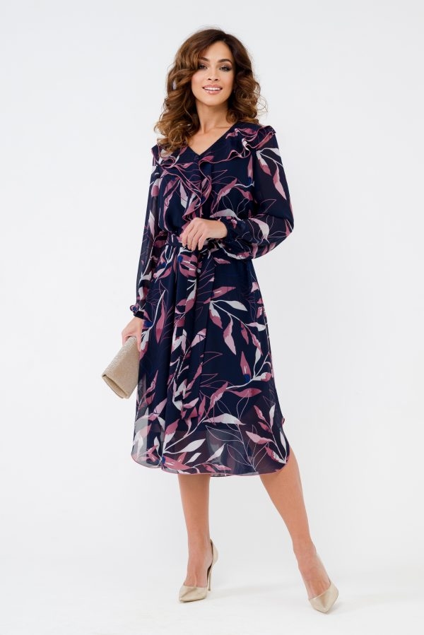 Платье Даниэль синее (46-56)