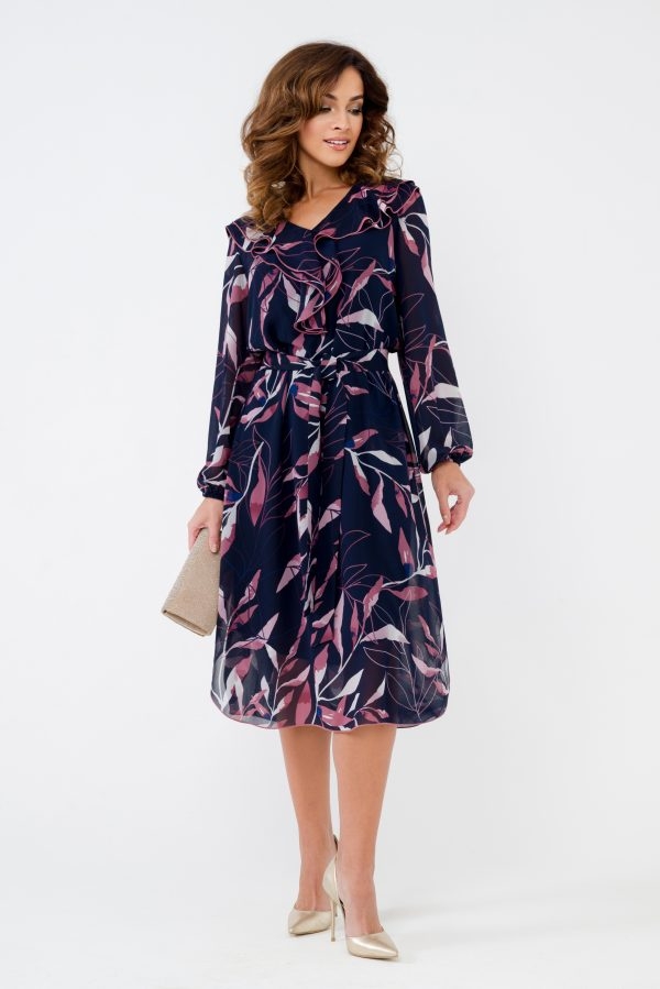 Платье Даниэль синее (46-56)