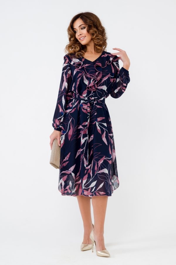 Платье Даниэль синее (46-56)