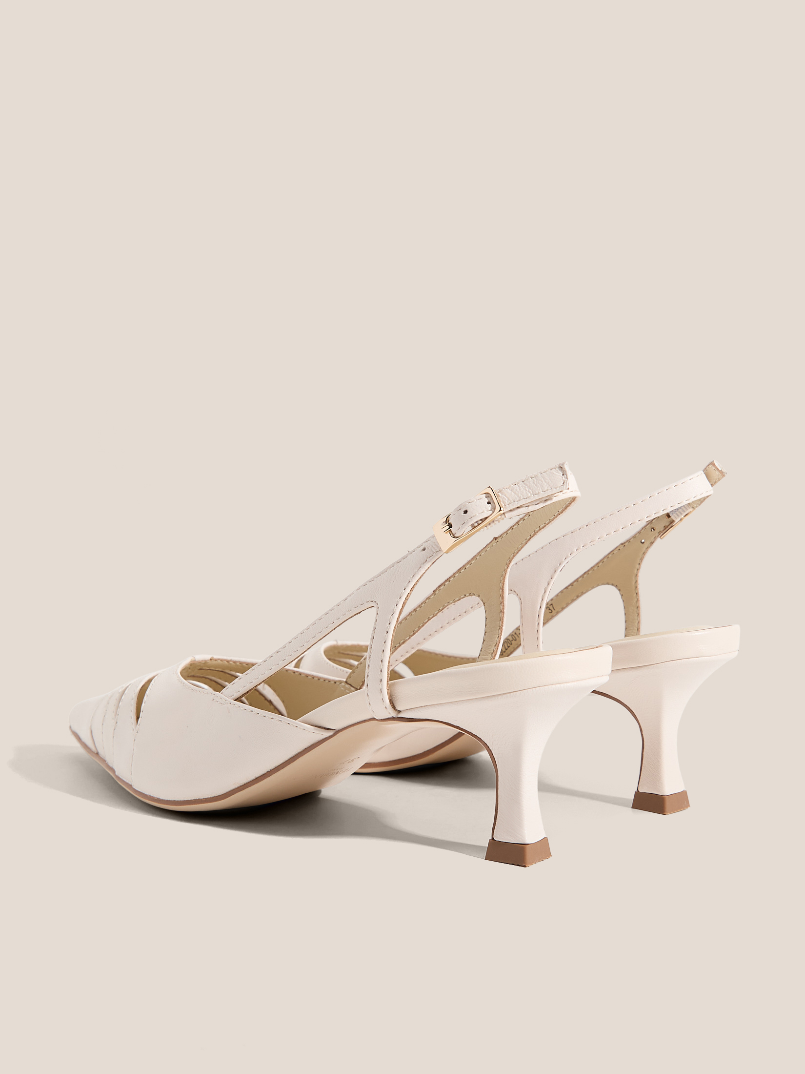 Женские туфли с открытой пяткой (слинг-бэк) TENDANCE 4873190, молочно-белый