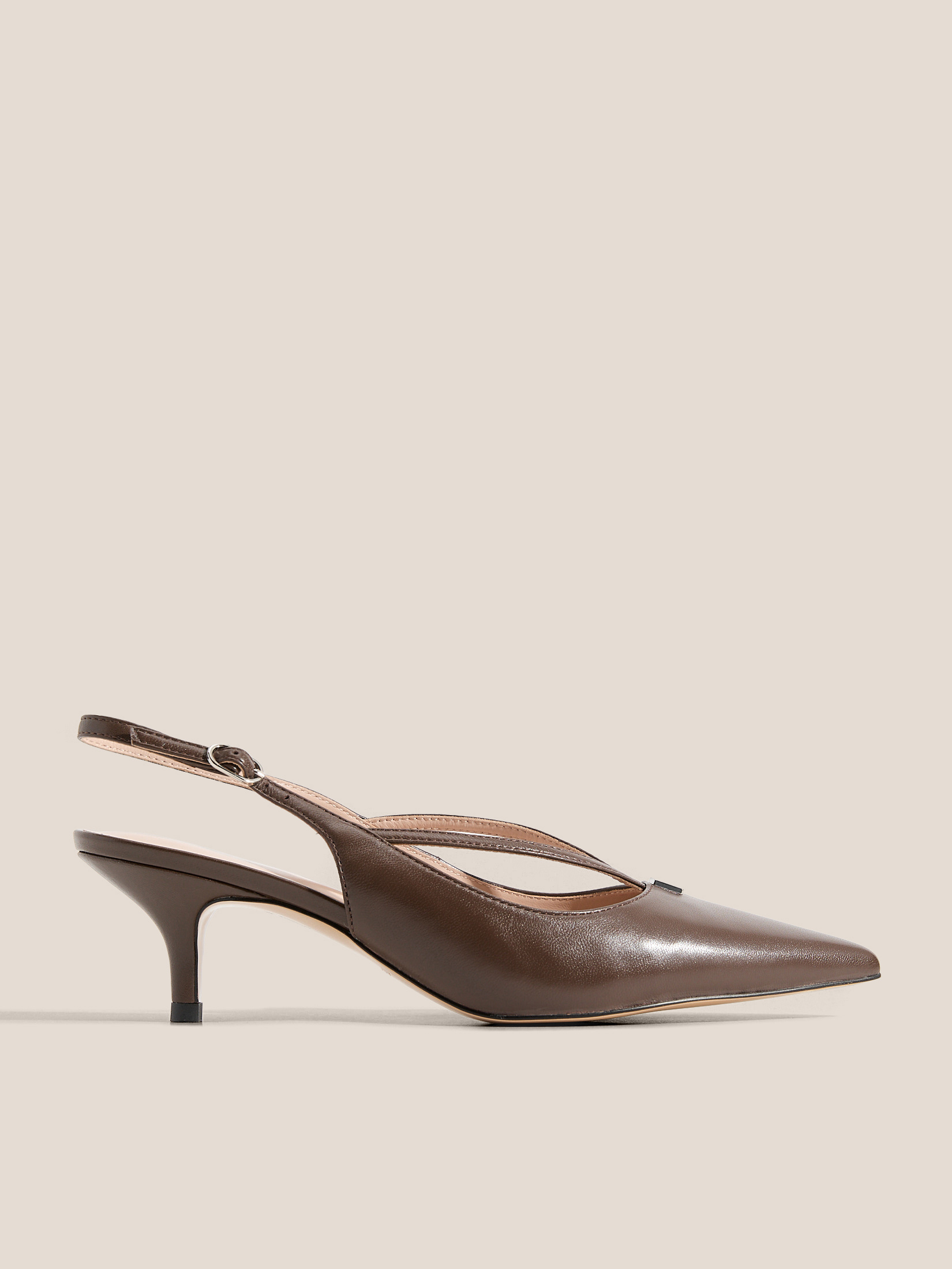 Женские туфли с открытой пяткой (слинг-бэк) TENDANCE 4722634, темно-коричневый