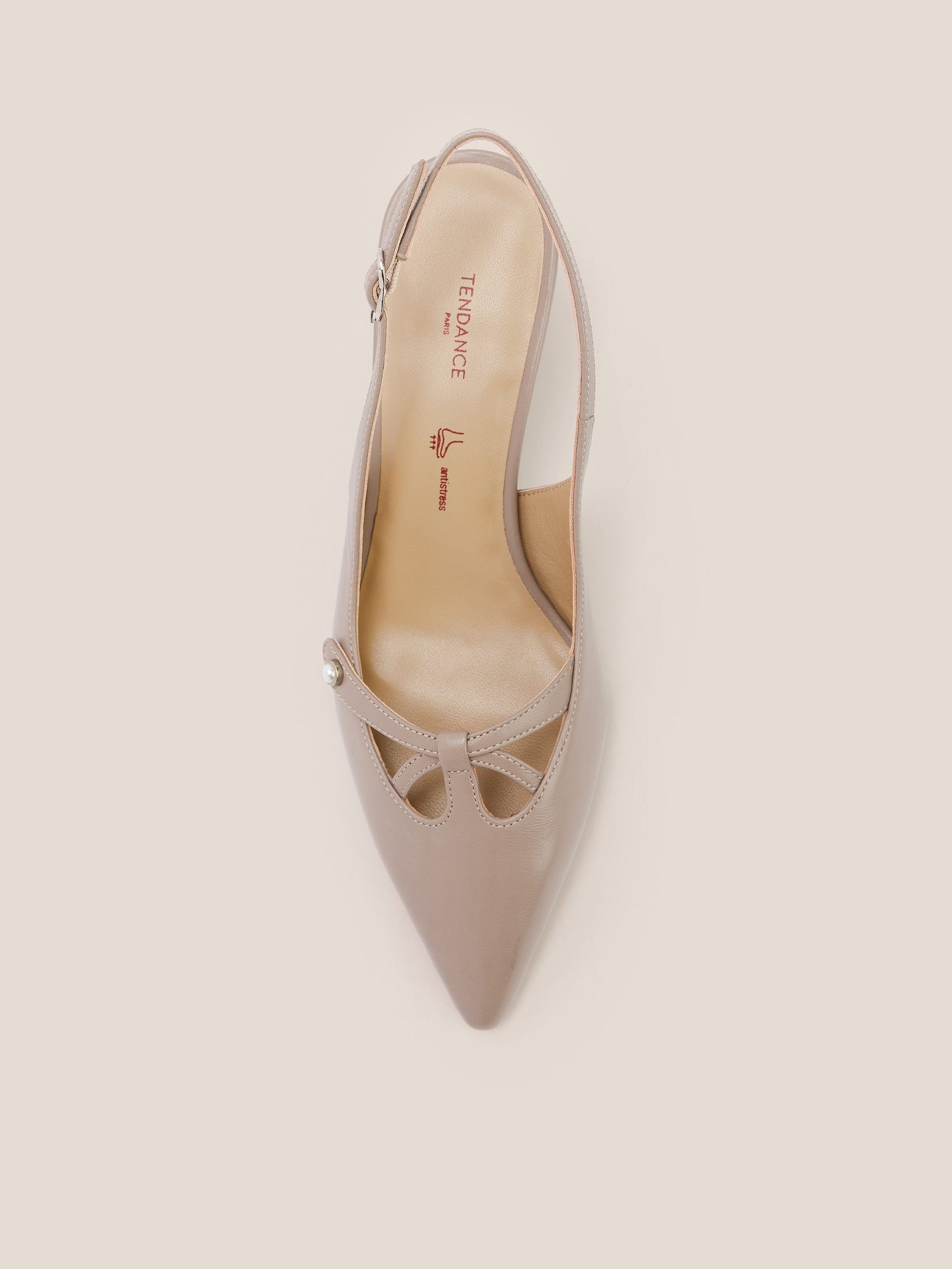 Женские туфли с открытой пяткой (слинг-бэк) TENDANCE 4585281, серовато-коричневый