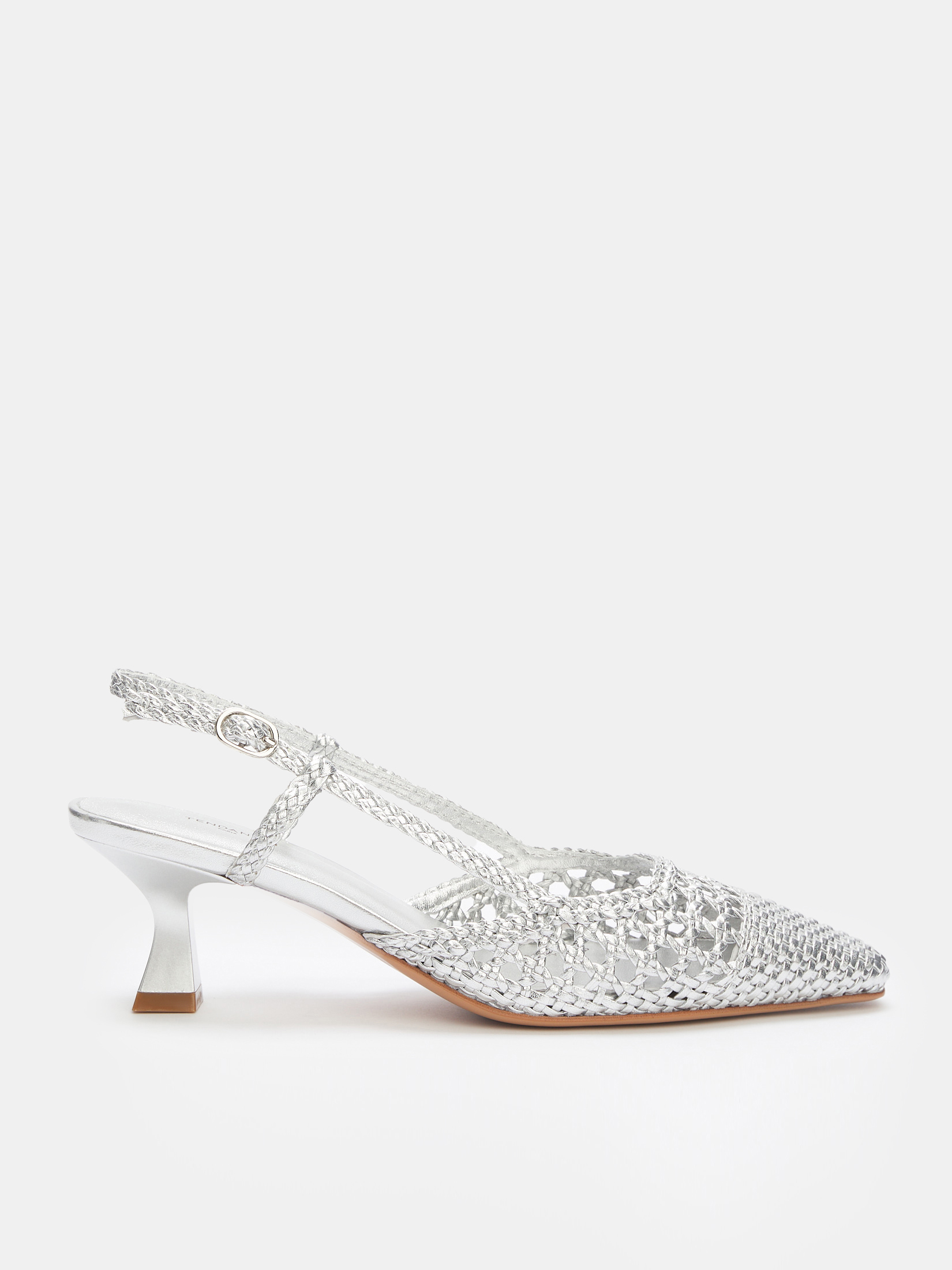 Женские туфли с открытой пяткой (слинг-бэк) TENDANCE 4685962, серебряный