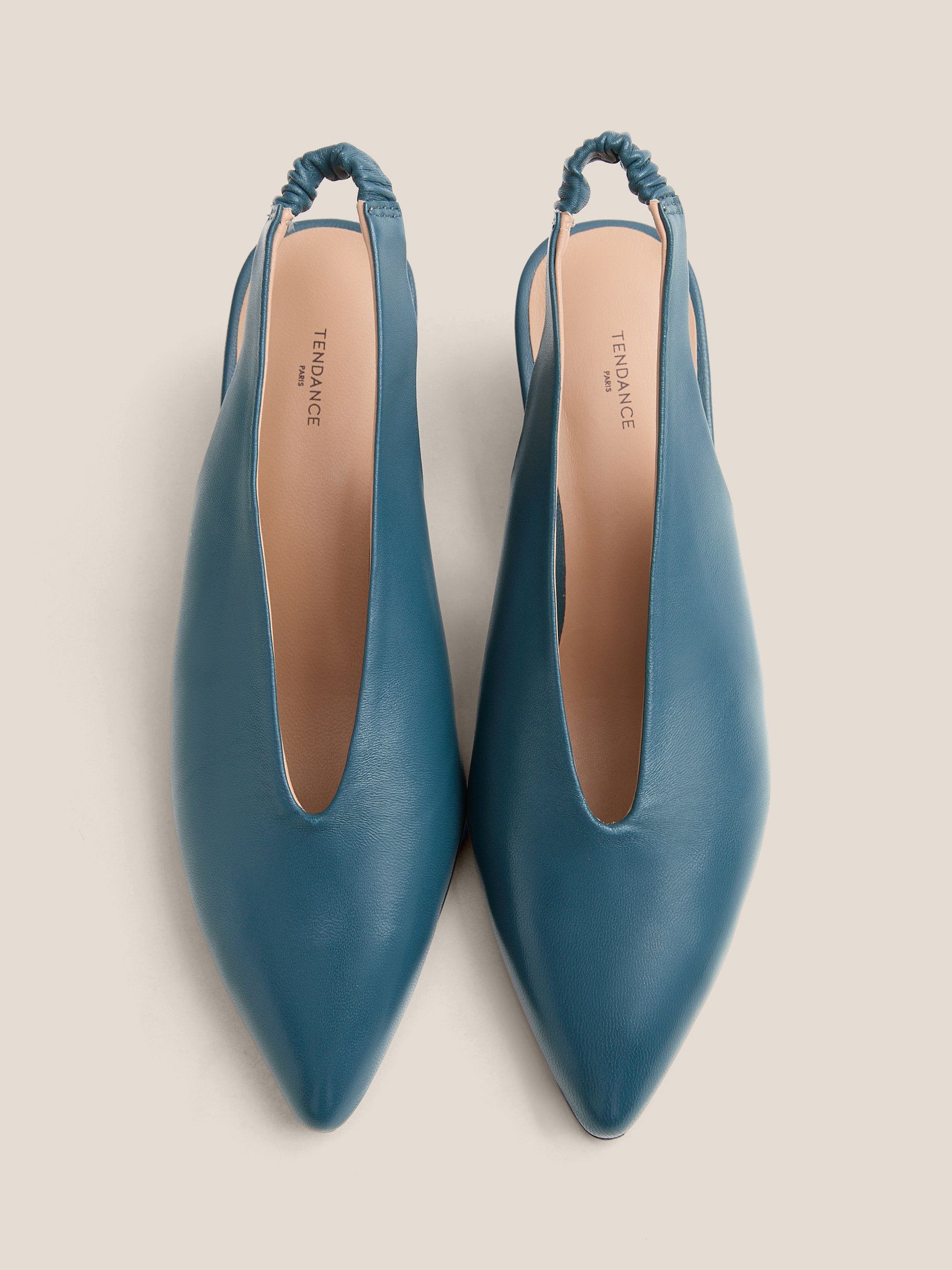 Женские туфли с открытой пяткой (слинг-бэк) TENDANCE 4872747, серо-синий