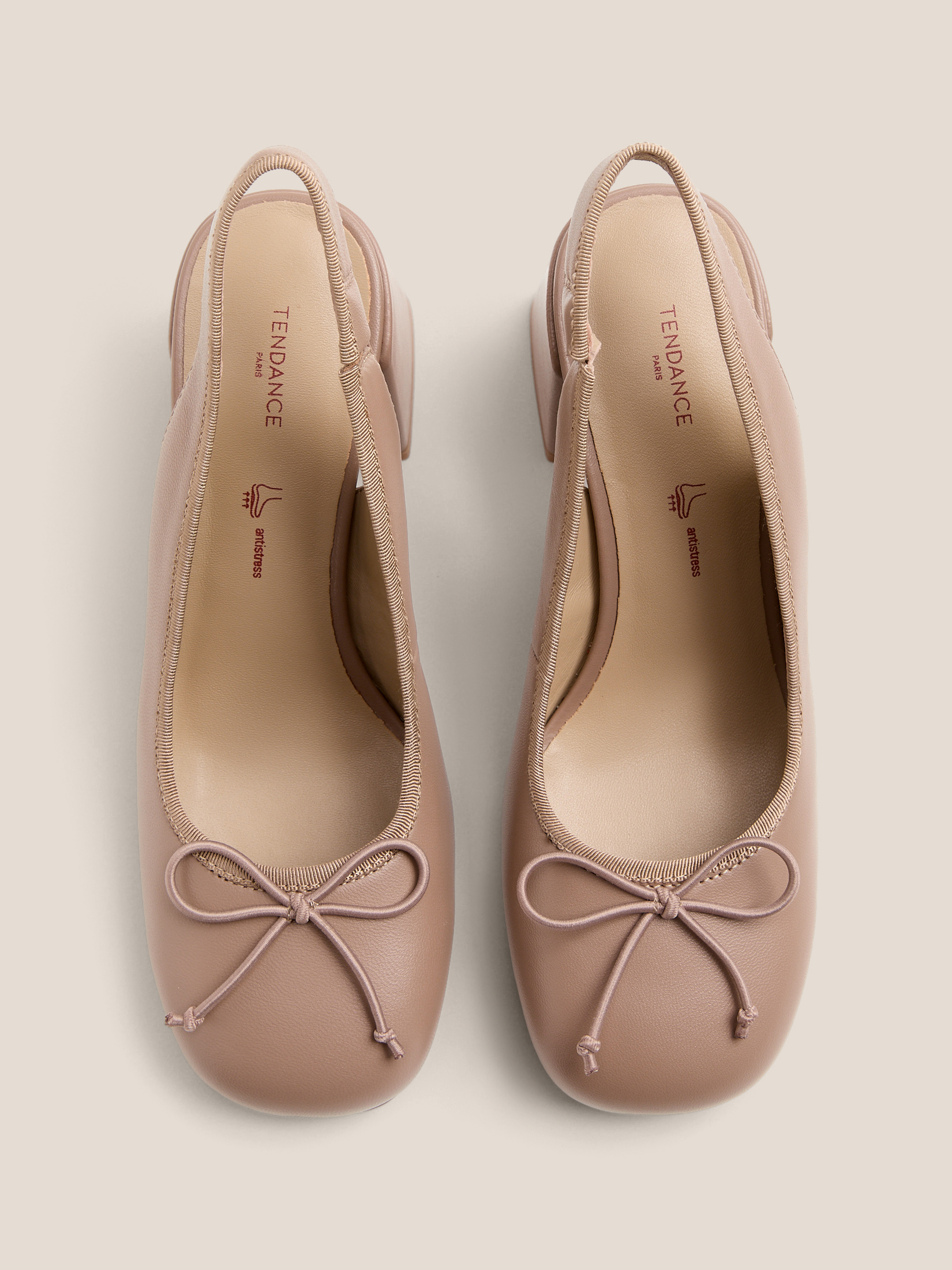 Женские туфли с открытой пяткой (слинг-бэк) TENDANCE 4570250, темно-бежевый