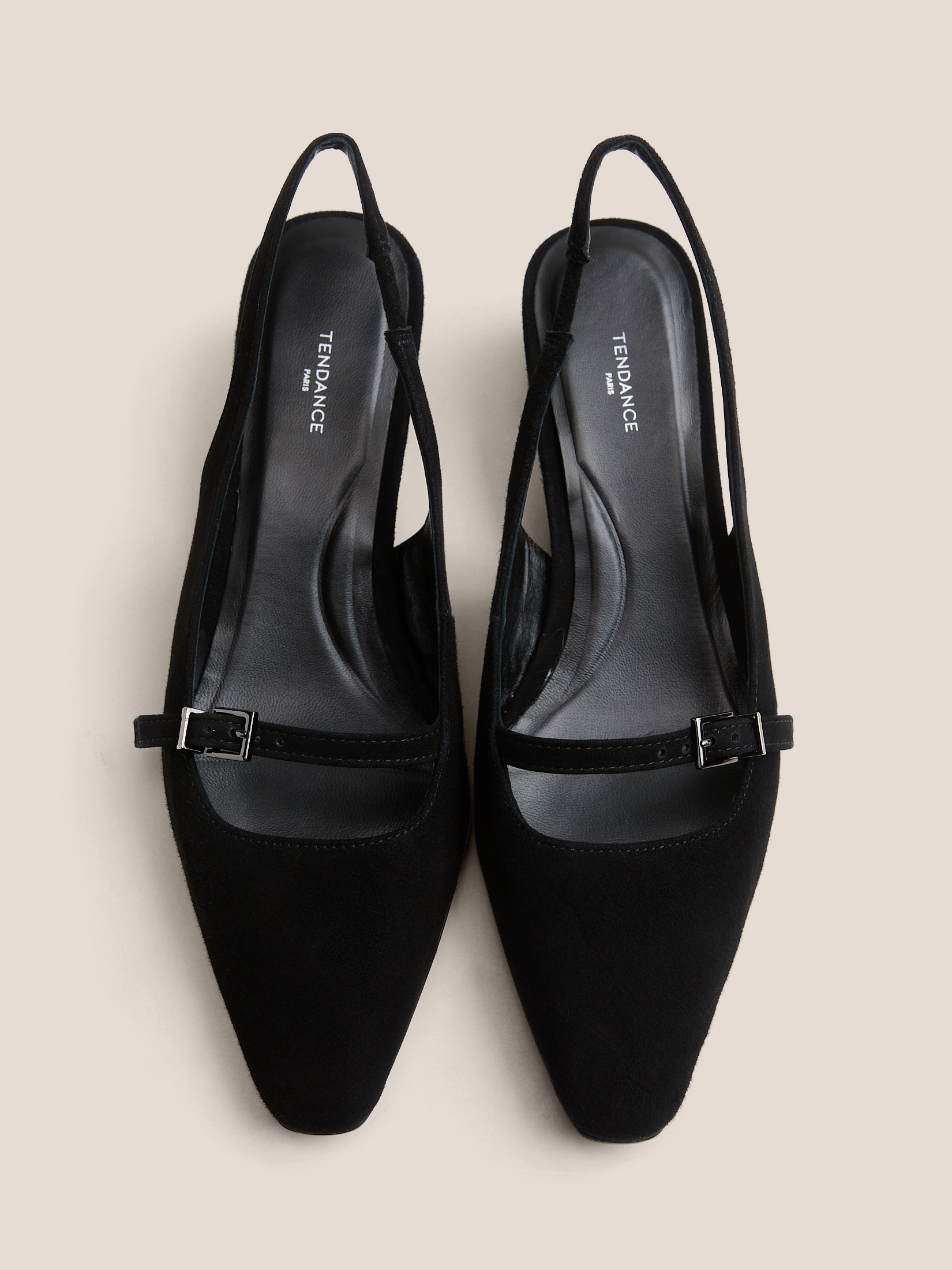 Женские туфли с открытой пяткой (слинг-бэк) TENDANCE 4900151, черный