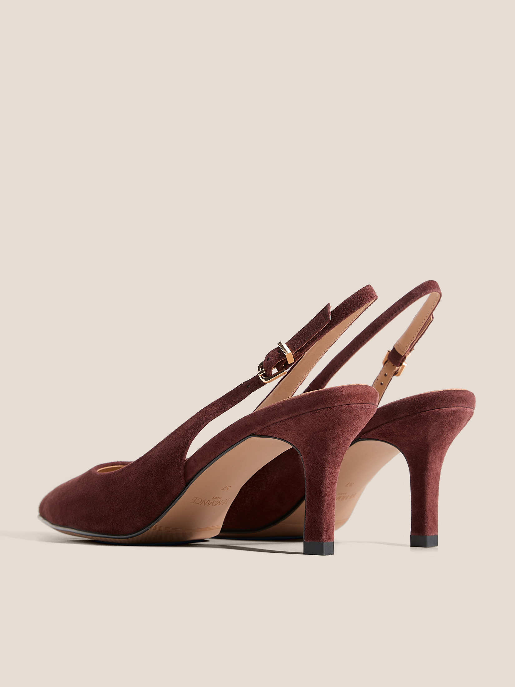 Женские туфли с открытой пяткой (слинг-бэк) TENDANCE 4825755, красно-коричневый