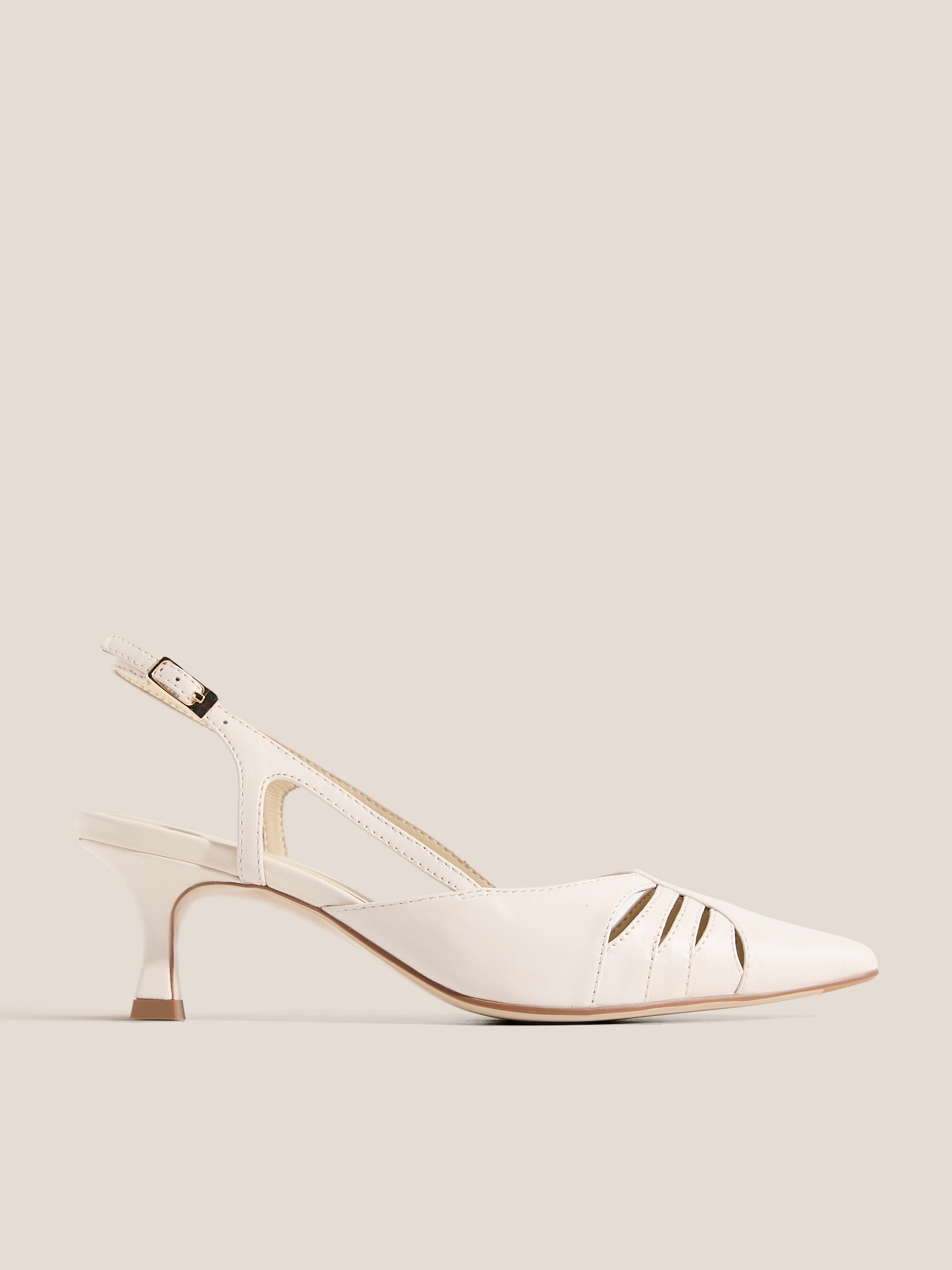 Женские туфли с открытой пяткой (слинг-бэк) TENDANCE 4873190, молочно-белый