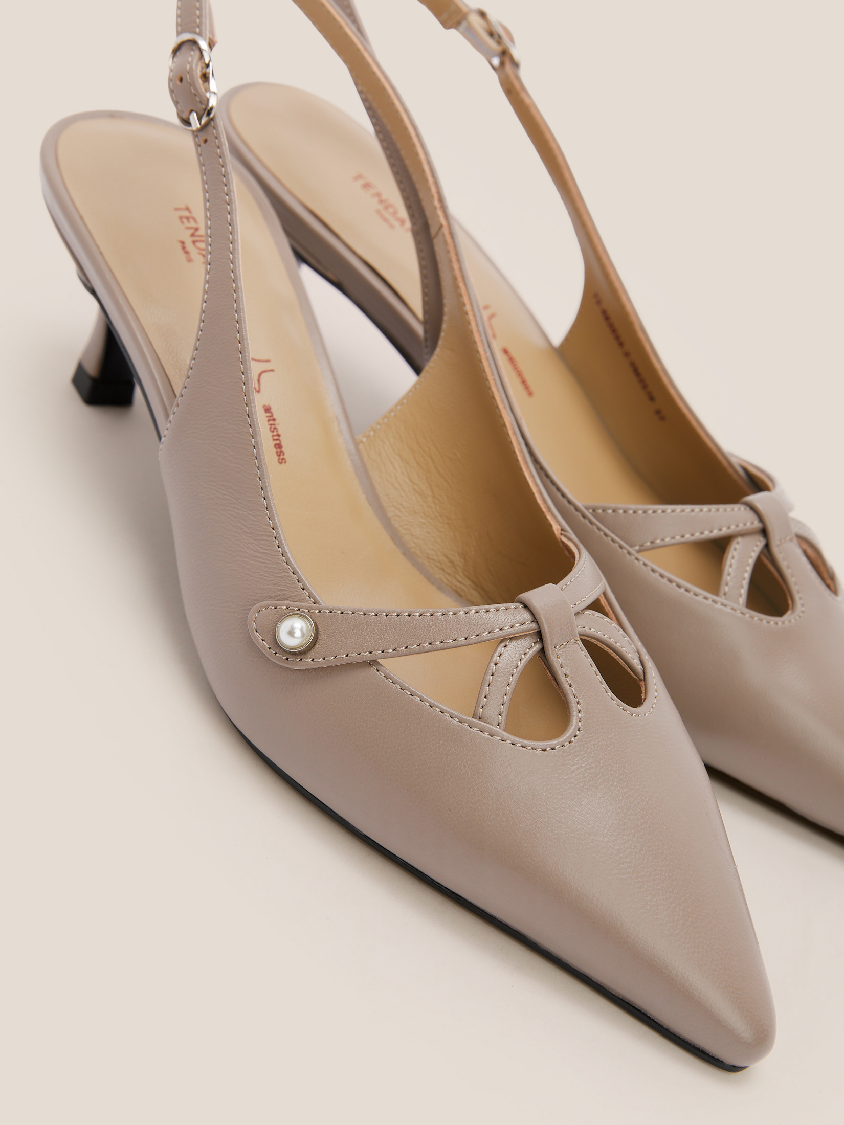 Женские туфли с открытой пяткой (слинг-бэк) TENDANCE 4585281, серовато-коричневый